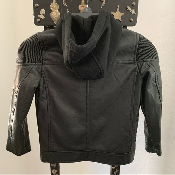 Urban Republic Boy Motorcycle Faux Leather Jacket 5/6 - Picture 6 of 9